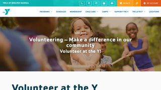 Volunteering - Make a difference in our community - YMCA of Greater ...