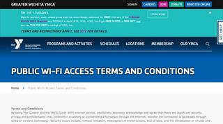 Public Wi-Fi Access Terms and Conditions | YMCA OF GREATER ...