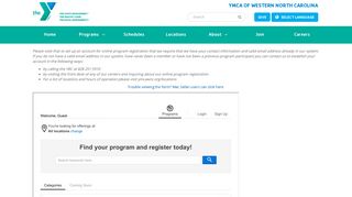 Online Account Registration | YMCA Western North Carolina