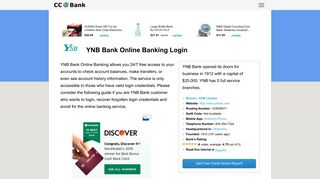 YNB Bank Online Banking Login - CC Bank