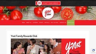 Ynot Family Rewards Club | Ynot Italian