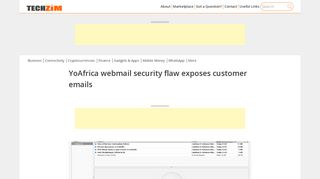 YoAfrica webmail security flaw exposes customer emails - Techzim