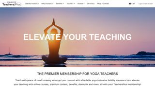 Yoga Journal Teachers Plus | Yoga Teacher Insurance and Benefits