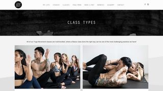 Class Type Homepage | Yoga Movement