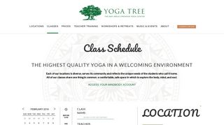 Class Schedule | Yoga Tree SF
