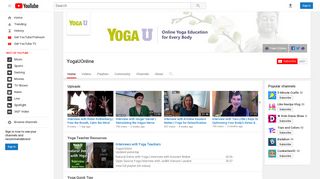 YogaUOnline - YouTube