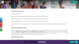 Certificate Requests | YogaFit Yoga Teacher Training