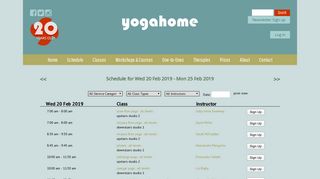 Schedule - Yogahome