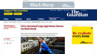 Live-streamed yoga app turns classes on their head | Guardian Small ...
