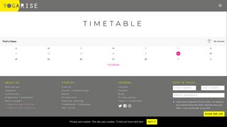 Timetable - Yogarise