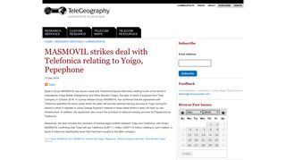 MASMOVIL strikes deal with Telefonica relating to Yoigo, Pepephone