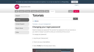 Yola Tutorials: Changing your login password