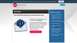 Yola Mail - Get a Custom Email Address for your Custom Domain