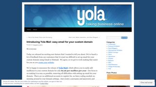Introducing Yola Mail: easy email for your custom domain | yolacom