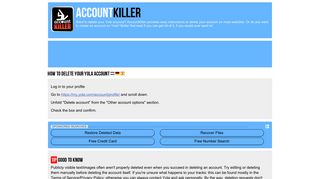 Delete your Yola account | accountkiller.com