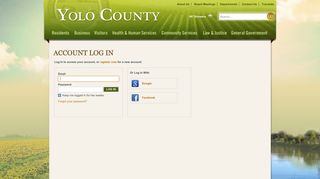 Account Log In | Yolo County