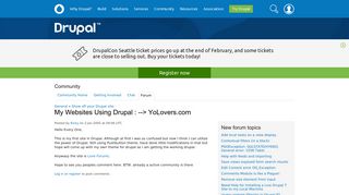 My Websites Using Drupal : --> YoLovers.com | Drupal.org