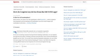 How to register my device from the SBI YONO app - Quora