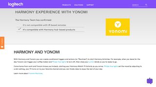 Harmony and Yonomi - Harmony Support