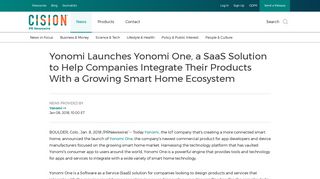 Yonomi Launches Yonomi One, a SaaS Solution to Help Companies ...