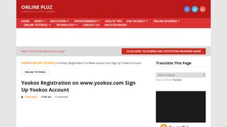 Yookos Registration on www.yookos.com Sign Up Yookos Account