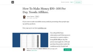How To Make Money $50–100 Per Day. Yoonla Affiliate. - Medium