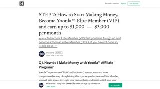 STEP 2: How to Start Making Money, Become Yoonla™ Elite ...