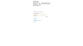 YOOX NET-A-PORTER Group Network - login