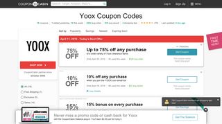 18 Yoox Coupons & Codes - February 2019 - CouponCabin
