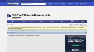 PSA: Your PSN account has no security - PlayStation 4 Message ...