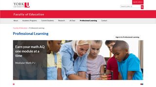 Professional Learning - Faculty of Education - York University