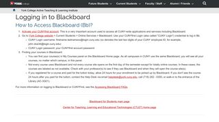 Logging in to Blackboard — York College / CUNY