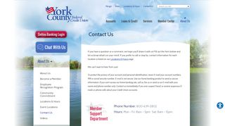 Contact Us | York County FCU | Sanford, ME - Biddeford, ME - Saco, ME