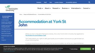 Accommodation at York St John - York St John University