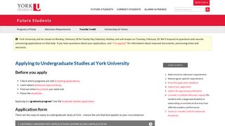 Apply Now - Future Students - York University
