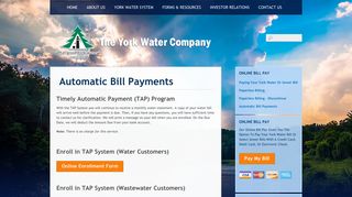 Automatic Bill Payments | York Water Company
