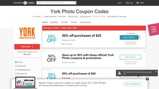 50% Off York Photo Coupons & Coupon Codes - January 2019