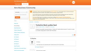 Xero Community - Yorkshire Bank yodl...