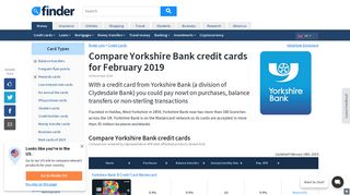 Compare Yorkshire Bank Credit Cards | January 2019 | finder UK