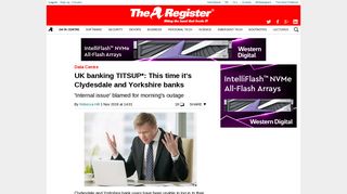 UK banking TITSUP*: This time it's Clydesdale and Yorkshire banks ...