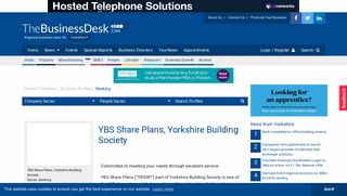 YBS Share Plans, Yorkshire Building Society | TheBusinessDesk.com