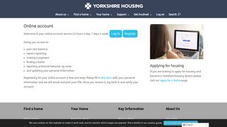 Online account - Yorkshire Housing