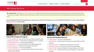 My Online Services - York University
