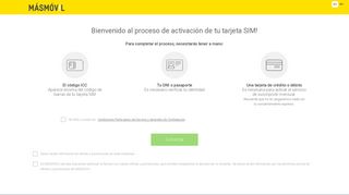 Activación de tarjeta SIM.: MÁSMÓVIL - Pay & Go