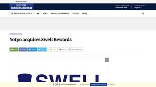 Yotpo acquires Swell Rewards - New York Business Journal