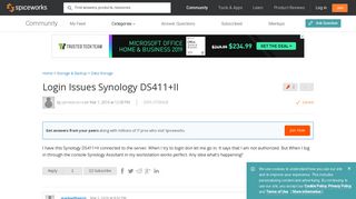 [SOLVED] Login Issues Synology DS411+II - Data Storage ...
