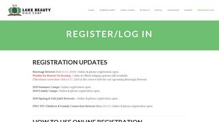 Register/Log In - Lake Beauty Bible Camp