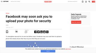 Facebook may soon ask you to upload your photo for security