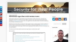 Administrator logout flaw in ASUS wireless routers | Security for Real ...