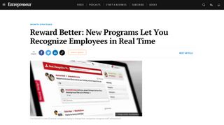 Reward Better: New Programs Let You Recognize Employees in Real ...